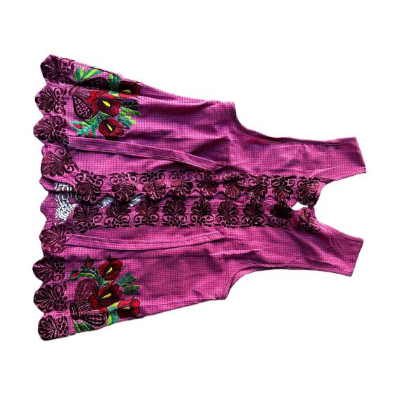 Mexican Folkloric apron embroidered one of a kind mexico todo corazon - Picture 10 of 11